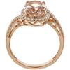 imageGin ampamp Grace 14K Rose Gold Genuine Morganite Ring with Diamonds for women  Ethically authentically ampamp organically sourced Ovalcut shaped Morganite handcrafted jewelry for her  Morganite Ring for women