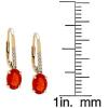 imageGin ampamp Grace womens 14K Gold Leverback Drop Earring With Natural Maxican Fire Opal Earrings With Diamonds  Ethically Authentically ampamp Organically Sourced OvalCut Shaped HandCrafted Jewelry Yellow