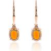imageGin ampamp Grace womens 14K Rose Gold Natural Mexican Fire Opal Earrings With Diamonds  Ethically Authentically ampamp Organically Sourced OvalCut Shaped Fire Opal HandCrafted Jewelry LJ20781EFO