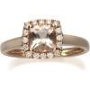 imageGin ampamp Grace 10K Rose Gold Genuine Cushion Cut Morganite Diamond Size 5 Ring for Women Jewelry Gifts
