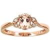 imageGin ampamp Grace 10K Rose Gold Genuine Morganite Ring with Diamonds for women  Ethically authentically ampamp organically sourced Ovalcut shaped Morganite jewelry for her  Morganite Ring for women