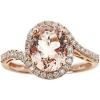 imageGin ampamp Grace 14K Rose Gold Genuine Morganite Ring with Diamonds for women  Ethically authentically ampamp organically sourced Ovalcut shaped Morganite handcrafted jewelry for her  Morganite Ring for women