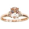 imageGin and Grace 10K Rose Gold Genuine Morganite Ring with Diamonds for women  Ethically authentically ampamp organically sourced Ovalcut shaped Morganite handcrafted jewelry for her  Morganite Ring for women