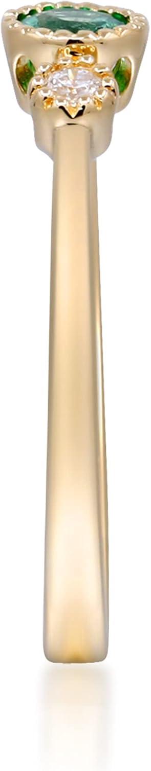 imageGin ampamp Grace 10K Yellow Gold Mozambique Genuine Ruby Ring with Diamonds for Women Holiday Gifts  Ethically Authentically ampamp Organically Sourced Round shaped Ruby handcrafted jewelry for her  Ruby Ring for Women Holiday Gifts