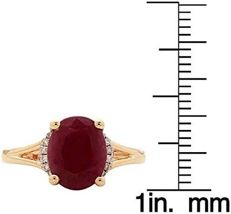 imageGin and Grace 14K Yellow Gold Genuine Ruby Ring with Diamonds for women  Ethically authentically ampamp organically sourced Ovalcut shaped Ruby handcrafted jewelry for her  Ruby Ring for women