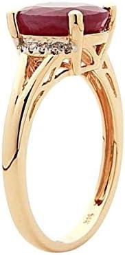 imageGin and Grace 14K Yellow Gold Genuine Ruby Ring with Diamonds for women  Ethically authentically ampamp organically sourced Ovalcut shaped Ruby handcrafted jewelry for her  Ruby Ring for women