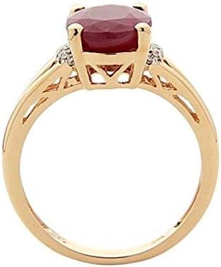 imageGin and Grace 14K Yellow Gold Genuine Ruby Ring with Diamonds for women  Ethically authentically ampamp organically sourced Ovalcut shaped Ruby handcrafted jewelry for her  Ruby Ring for women