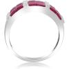 imageGin ampamp Grace 18K White Gold Mozambique Genuine Ruby Ring with Diamonds for Women  Ethically authentically ampamp organically sourced SquareCut Shaped Ruby HandCrafted Jewelry for her
