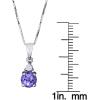 image:imageGin amp Grace 10K White Gold Natural Diamond I1 amp Genuine Blue Natural Tanzanite Pendant Necklace with Gold Chain for Women Jewelry Gifts