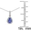 image:imageGin amp Grace Valentines Jewelry 10K White Gold Natural DiamondI1I2 amp Genuine Tanzanite Pendant Necklace for Women