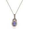 image:imageGin amp Grace 10K Rose Gold Natural Diamond I1I2 amp Genuine Tanzanite Pendant for Women