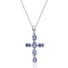 image:imageGin amp Grace 10K White Gold Blue Genuine Tanzanite Diamond I1I2 Pendant for Women