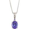 image:imageGin amp Grace 14K White Gold Genuine Tanzanite Pendant Necklace for Women