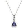 image:imageGin amp Grace 14K White Gold Genuine Tanzanite Pendant with Natural Diamonds for Women Holiday Gifts  Ethically Authentically amp Organically Sourced TrillionCut shaped Tanzanite handcrafted Jewelry Gifts For Her Holiday Season Gifts  Tanzanite Necklace for Women Holiday Gifts