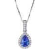 image:imageGin amp Grace Valentines Jewelry 10K White Gold Natural DiamondI1I2 amp Genuine Tanzanite Pendant Necklace for Women