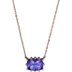 image:imageGin amp Grace 10K Rose Gold Genuine Tanzanite Necklace for Women